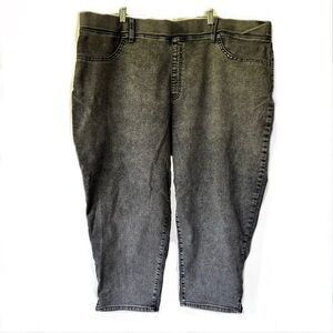 Terra & Sky Plus Size 3X Pull On Jeggings Gray Stretch Jeans Great Condition